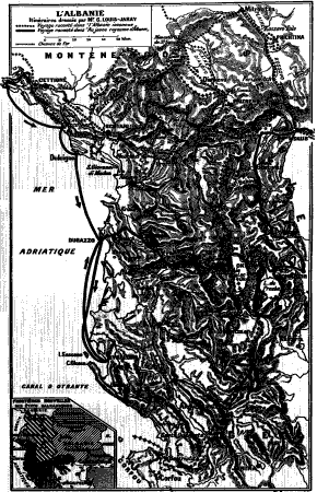 L'ALBANIE. Itinéraires dressés par Mr. G. LOUIS-JARAY