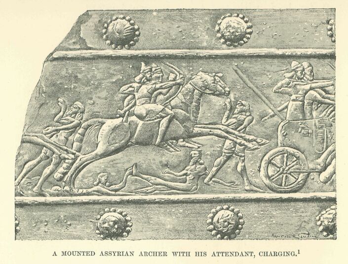 010.jpg a Mounted Assyrian Archer With Attendant 