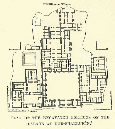 404.jpg Plan of the Excavated Portions Of The Palace At Dur-sharrukn 