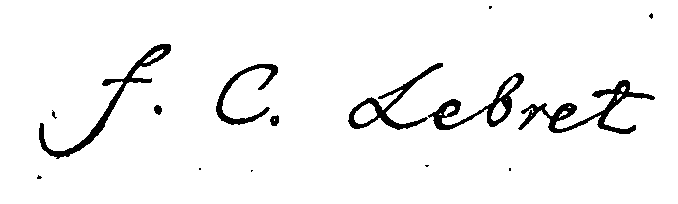 Signature--f.c. Lebret