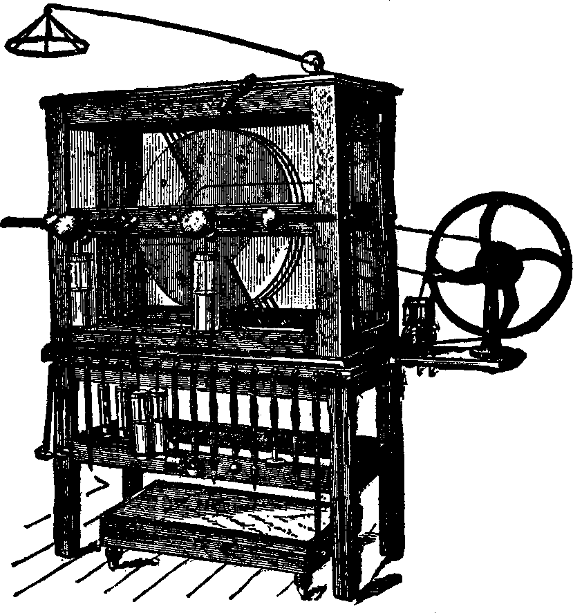 Illustration:
Fig. 5. Our Franklin, or Static Electricity, Machine.