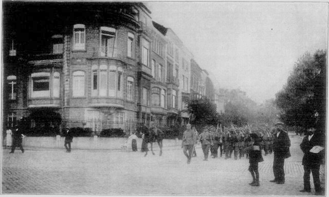 German infantery entering Brussels