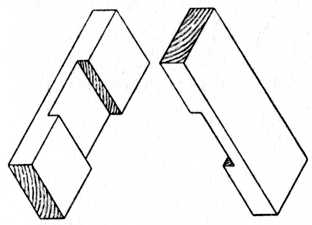 Fig. 62.—The Two Pieces of a Halved Joint.