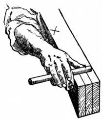 Fig. 82.—Gauging the
    Timber.