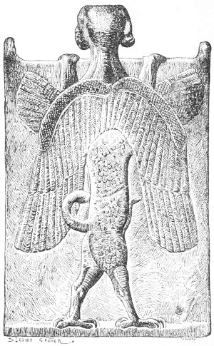 Fig. 161.—Plaque of chiselled bronze. Obverse. From the
Revue archéologique.