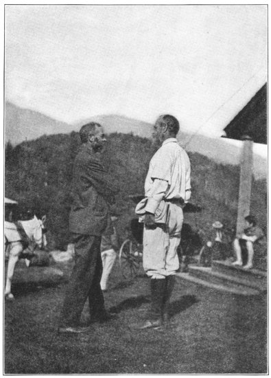 William James and Henry Clement, at the "Putnam Shanty,"
in the Adirondacks (1907?).