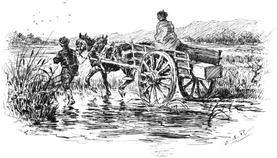 "THE CART WAS GOING SLOWLY ACROSS THE FIELDS, FOR THE
ROAD WAS OVERFLOWED."