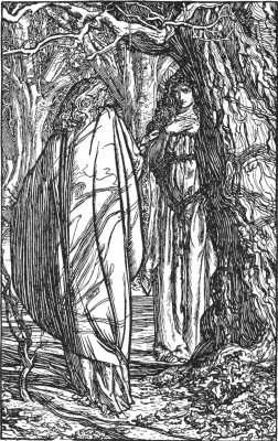 drawing of the Christabel of Coleridge by Gerald Metcalfe