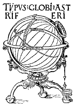 Title-page of Johann
Schöner's Terrae Descriptio, 1518.