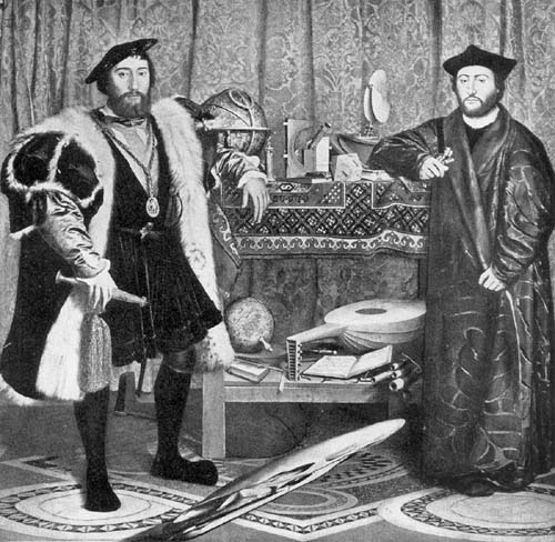 Holbein’s Ambassadors, ca. 1536.