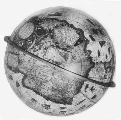 South Polar
Region on Globe of Jodocus Hondius, 1600.