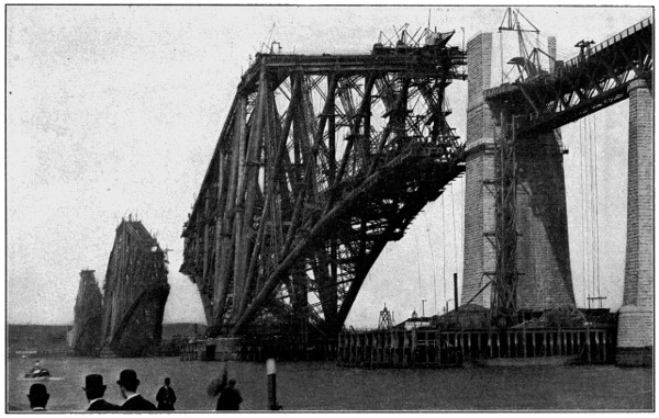 Forth Bridge under construction