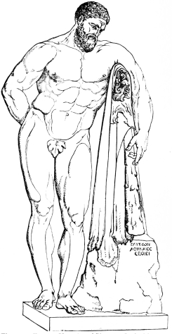 Fig. 231.—Farnese Hercules of Glycon. (In the Museum of
Naples.)