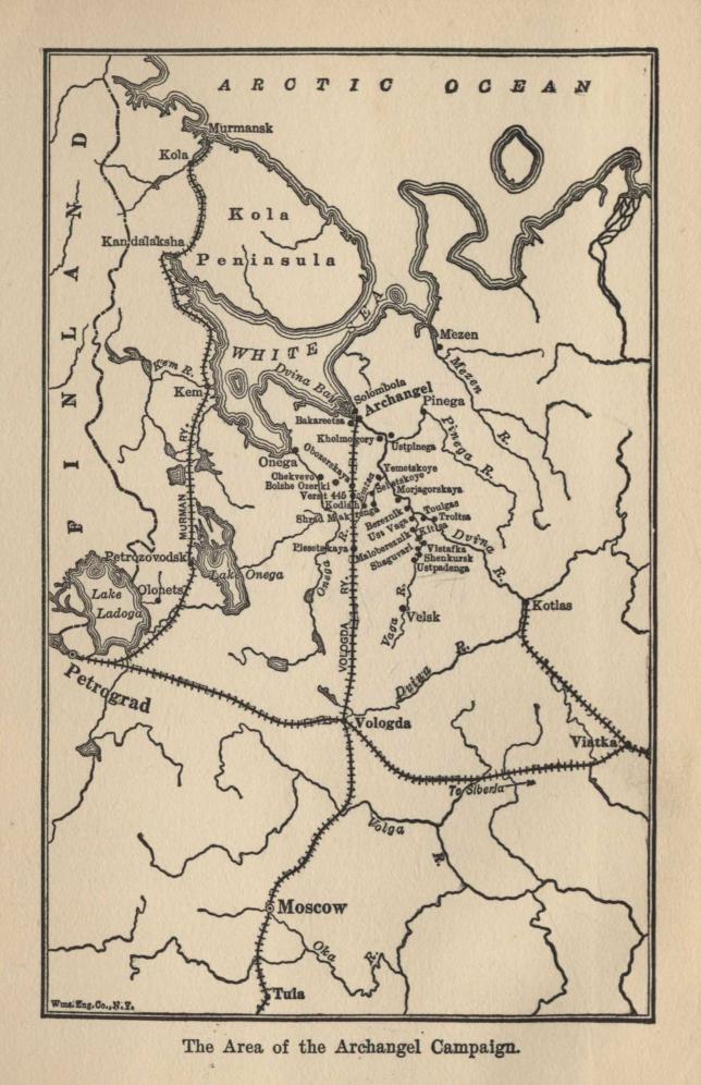 The Area of the Archangel Campaign.