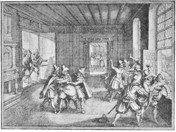 THE ROYAL OFFICIALS ARE THROWN FROM THE WINDOWS ON MAY
23, 1618