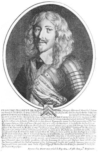 Image unavailable: FRANÇOIS, SEIGNEUR DE BASSOMPIERRE, MARQUIS D’HAROUEL.

From a contemporary print.