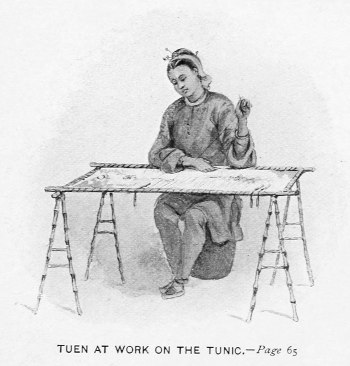 TUEN AT WORK ON THE TUNIC