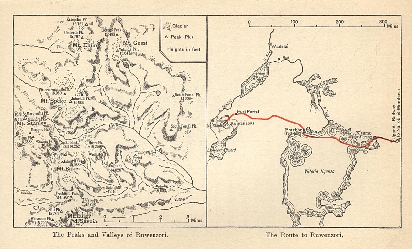 The Peaks and Valleys of Ruwenzori. The Route to Ruwenzori.