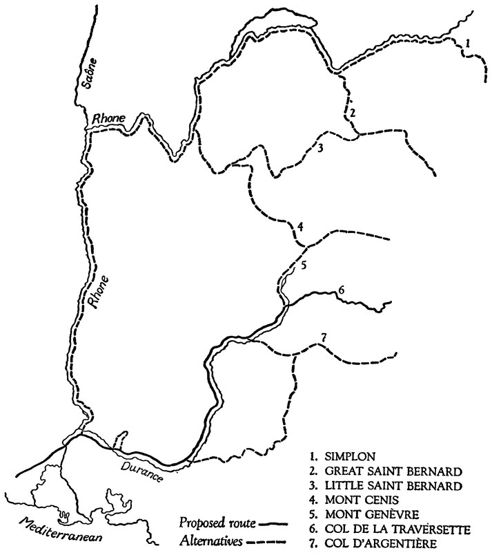 map of the route