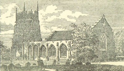 Battlefield Church, before its restoration in 1861