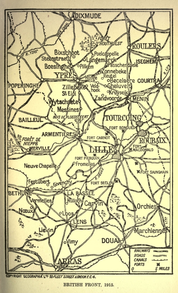 BRITISH FRONT, 1915.