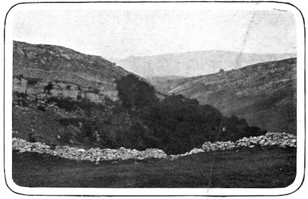 hills and stone fence