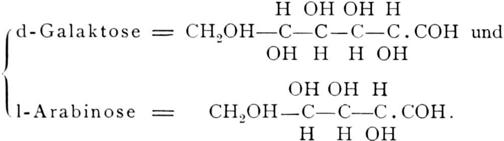 d-Galaktose und l-Arabinose