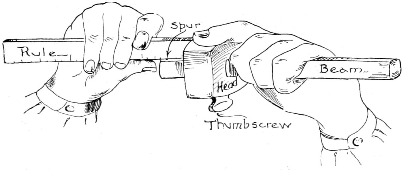 Using marking gage