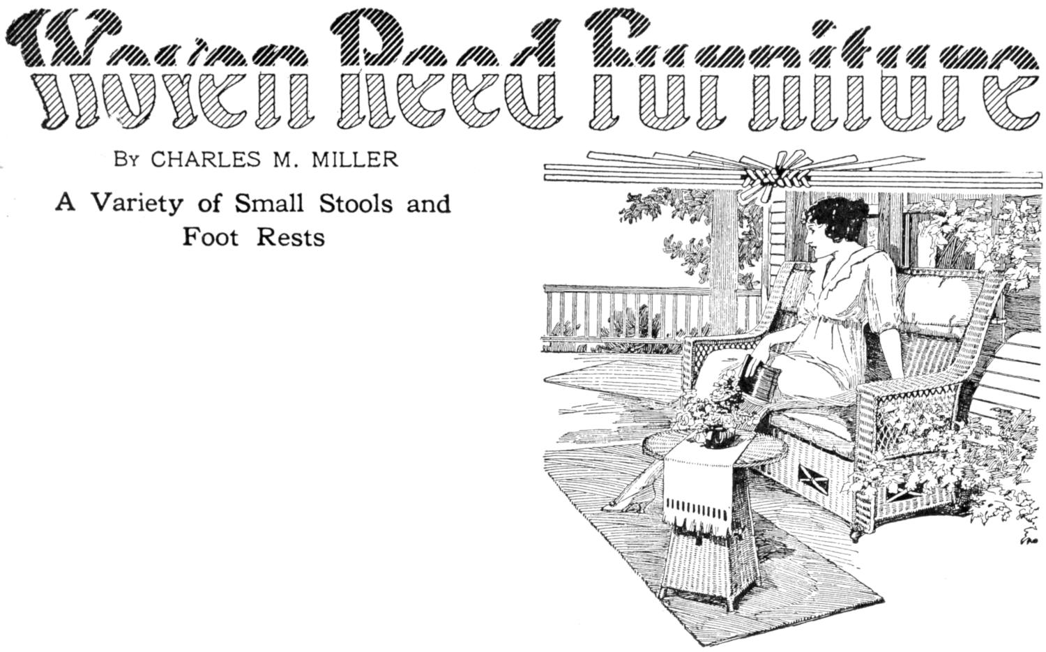 Chapter heading: lady on porch bench